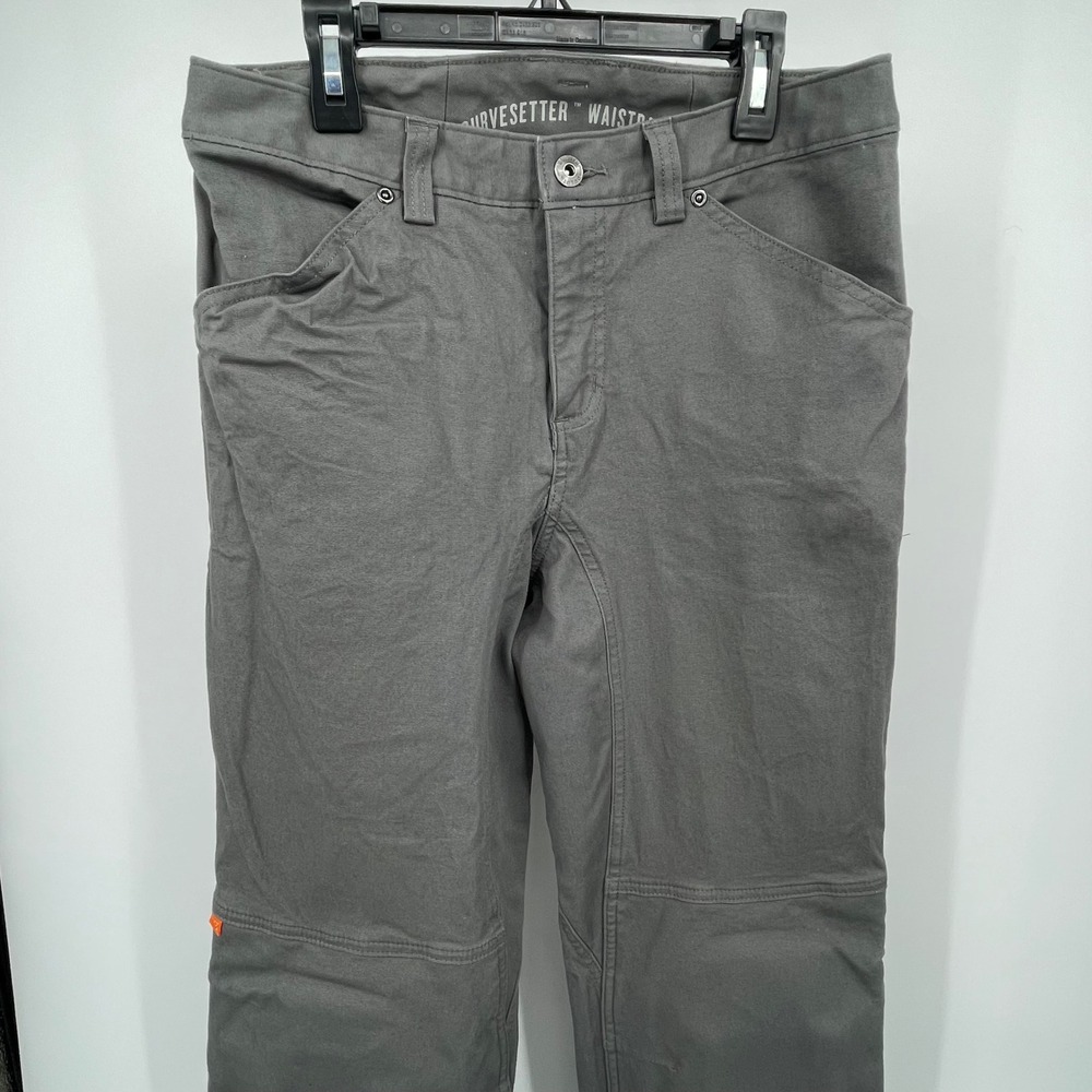 Duluth Trading Co Curvesetter Waistband Work Pants D3O Knee Protection 4 Reg
